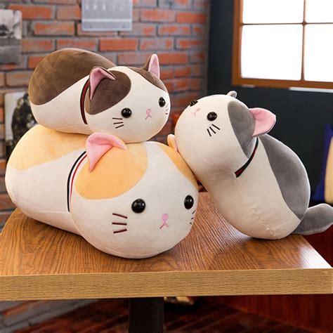 Fancytrader Big Stuffed Animals Cat Toys Lovely Plush Fat Cat Pillow
