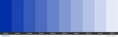 Tints Of International Klein Blue Color 002fa7 Hex Blue Palette Hex