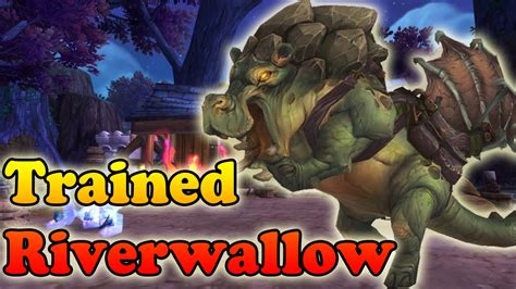 The mount is then brought back to your level 1 stables , and each day, you will get a quest to kill a beast in draenor riding your training mount. Trained Riverwallow Mount Garrison Stables - World of Warcraft: Warlords of Draenor - YouTube