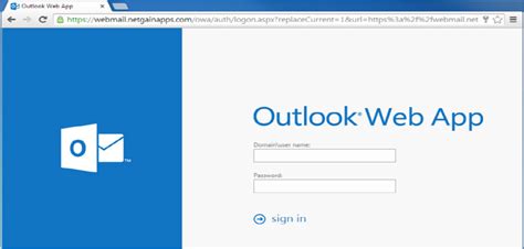 Outlook Web Mail Login Instruction