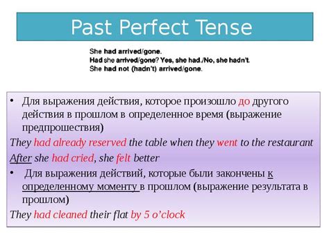 Паст перфект правило Past Perfect в Английском Языке Правила и