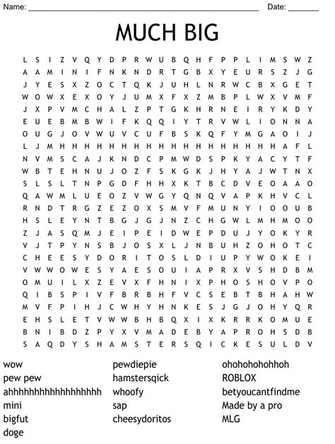 Much Big Word Search Wordmint