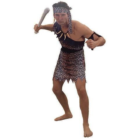 Cave Man Bedrock Style Stone Age Fancy Dress Costume