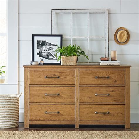 A Rustic Six Drawer Dresser To Complete Your Farmhouse Style Bedroom