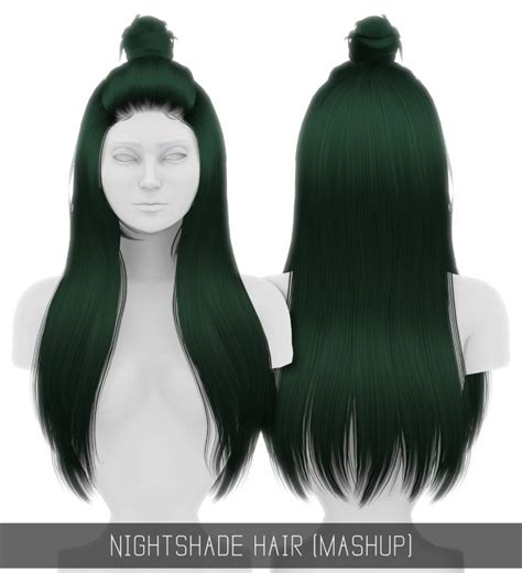 Nightshade Hair Mashup At Simpliciaty Sims 4 Updates
