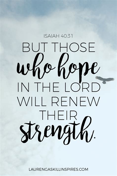 Those Who Hope In The Lord Will Renew Their Strength Christian Hope