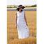 Sleeveless Long White Dress Cotton For Summer Linen