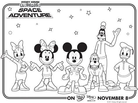 Mickey Mouse Clubhouse Space Adventure Coloring Page Personajes De