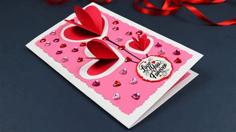 diy pop up hearts valentine s day card 7 steps with pictures instructables
