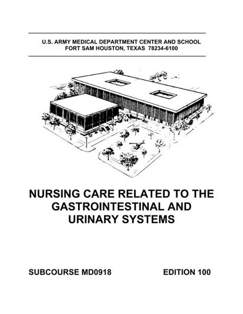 Nursing Care Related To The Gastrointestinal And Urinary Systems