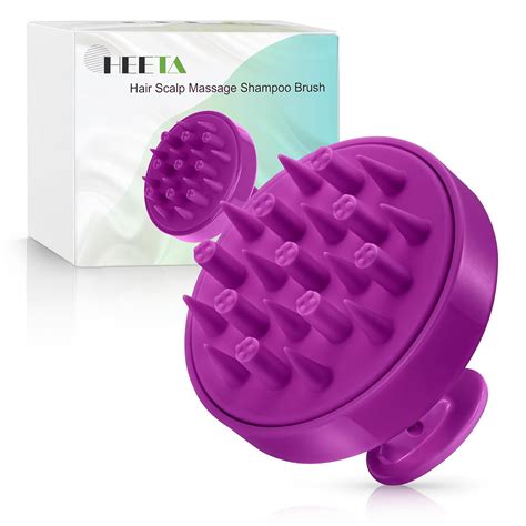 Heeta Hair Scalp Massager Brush Updated Hair Shampoo Brush Wet And Dry Scalp