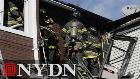 Three Alarm Fire Rips Two Brooklyn Homes Youtube