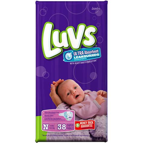 Luvs Ultra Absorbent Leakguard Diapers Size Newborn 38 Count