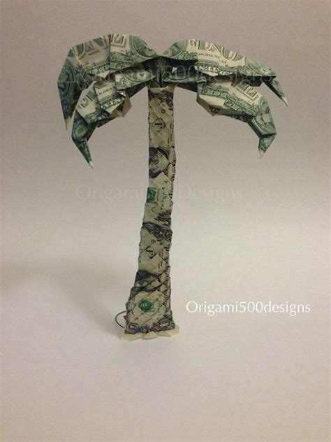 One Beautiful Handcrafted Money Origami Palm Tree Money Origami Palm