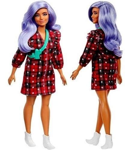 Boneca Barbie Fashionista Cabelo Lilás 157 3 Grb49 Mattel Frete Grátis