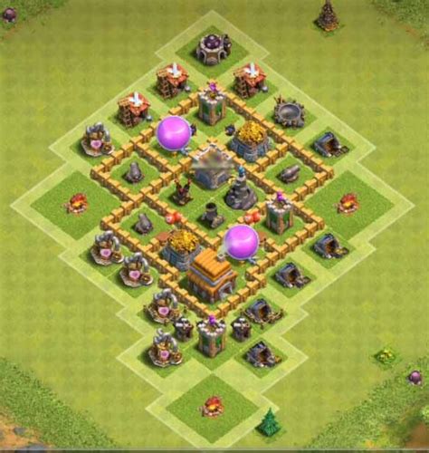 Clash Of Clans Base Th5 - Top 20+ Best TH5 War Base, Farming, Hybrid and Trophy 2019 | Clash of