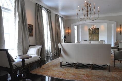 Gold…this tone is magical, elegant and most of all, it's a shade, when used in your decor, adds a dazzle like no other color. Gray Curtains - French - living room - Kathleen Clements ...