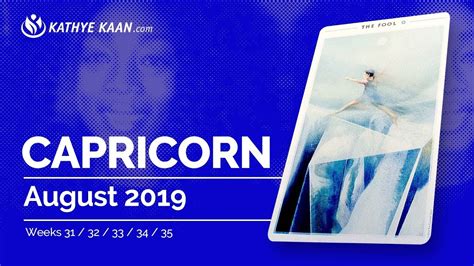 Representatives of the zodiac sign cancer in 2019, in addition to the traditional patron, the moon, which receives additional energy at this stage, will find help from saturn, usually acting as a planet responsible for 'expelling' your sign. Capricorn August 2019 Tarot Reading: Monthly Horoscope ...