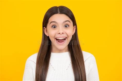 Excited Face Amazed Expression Cheerful And Glad Close Up Portrait