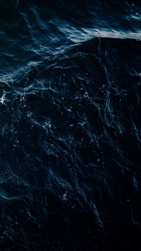 Sea Waves Splashes Dark Wallpaper Background Iphone Ocean