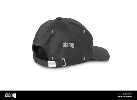 Black Baseball Cap Sports Hat With Visor Isolated On A White