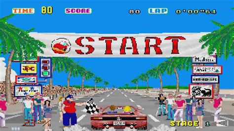 1987 Outrun Passing Breeze Arcade Old School Game