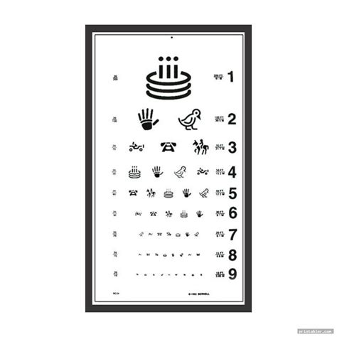 Preschool Eye Chart Free Printable