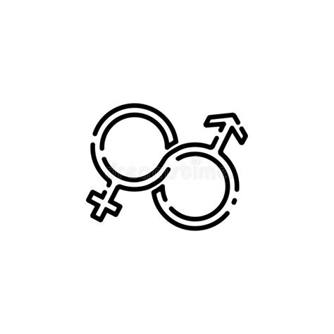 Male And Female Symbols Gender Sex Symbol Or Symbols Of Men And Women Icon Logo Flat In Blue