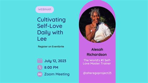 Webinar Cultivating Self Love And Self Care Daily With Coach Lee