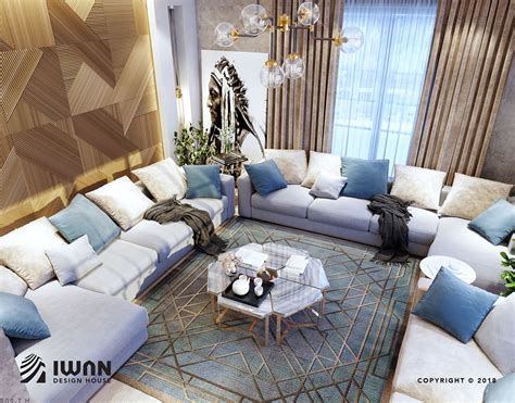 809 Th Majlis Interior Design On Behance Living Room Sofa Design