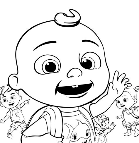 Cocomelon Going To School Coloring Pages Coloring Cool