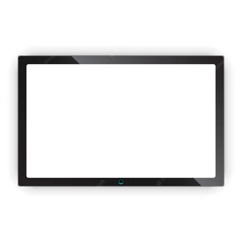 Premium Vector Realistic Tv Screen Vector Icon In Flat Style Monitor