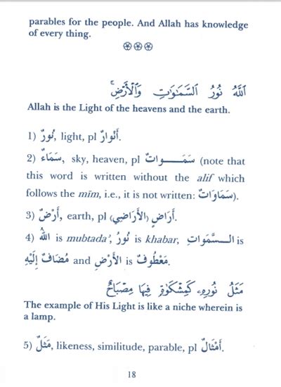 Darsaal.com provides complete quran online with urdu and english translation. Nur-un 'Ala Nur Ayat 35-46: Lexical & Grammatical Notes