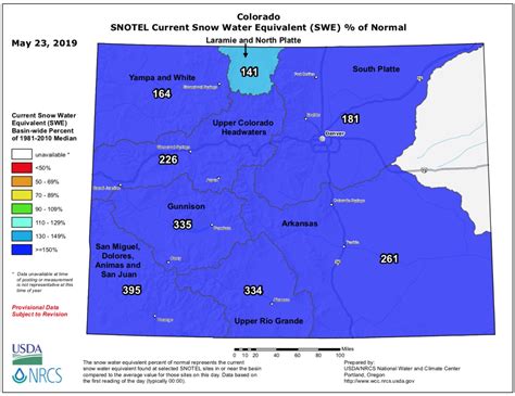 Colorados State Wide Snowpack Currently At 240 Normal Unofficial