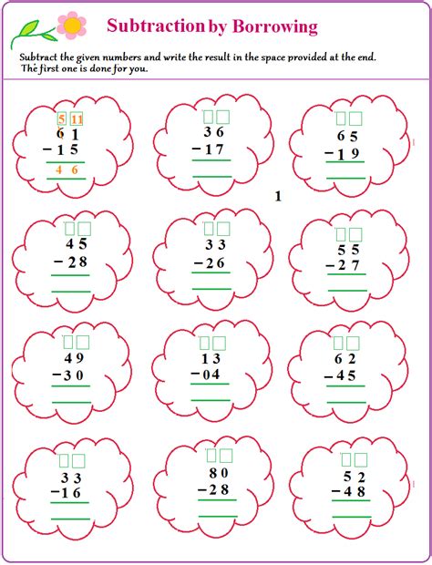 In addition, two word problems are also given in some of this section also covers a variety of topics like missing digits and circle the numbers. Subtraction With Regrouping Coloring Worksheets