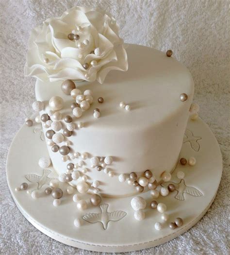 Pearl Wedding Anniversary Cake Wedding Cake Pearls Silver Wedding