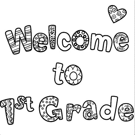 First Grade Coloring Pages Free - Coloring Home