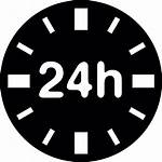 24h Clock Icon Text Hour Hours Icons