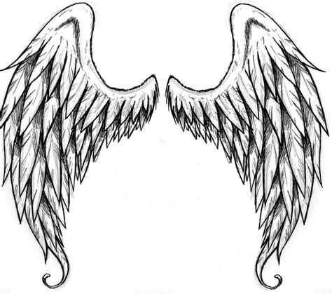 Simple Angel Wings Drawing Free Download On Clipartmag