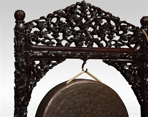 Chinese Gong On Carved Hardwood Stand As135a3049 Antiques Atlas