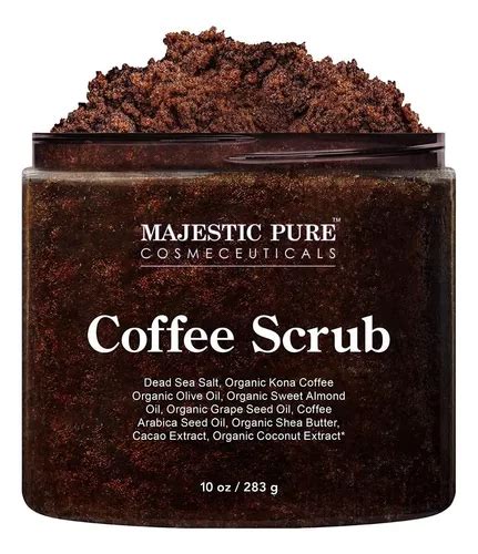 majestic pure arabica coffee scrub exfoliante corporal tot envío gratis
