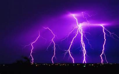 Purple Lightning Storm Strikes Sky Megahdwall Electrical