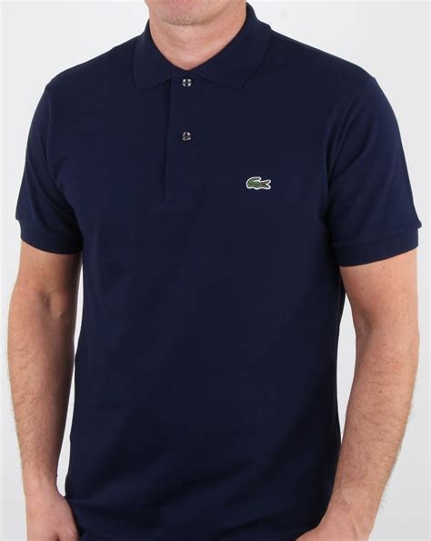 Polo shirts are usually short sleeved; Lacoste Classic Two Button Polo Shirt Navy | 80s casual ...