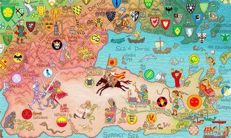 Dorne Map A Song Of Ice And Fire Map Drawings