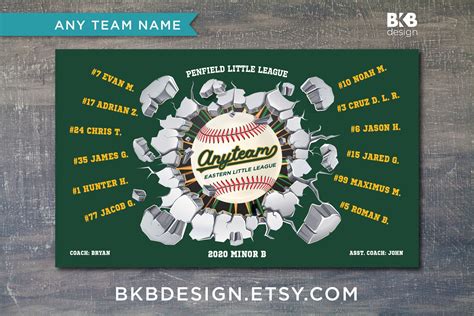 Custom Vinyl Baseball Banner Little League Banner T Ball Etsy