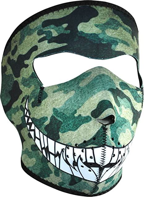 Zanheadgear Neoprene Full Face Mask Camo With Teeth