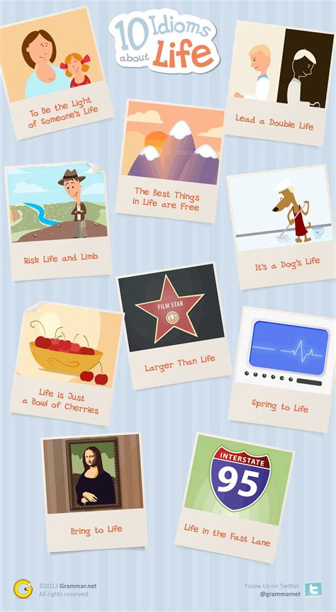 10 Idioms About Life [infographic] | Grammar Newsletter - English ...