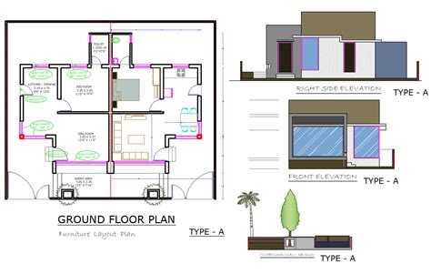 Concept Row House Cad Plan House Plan Autocad