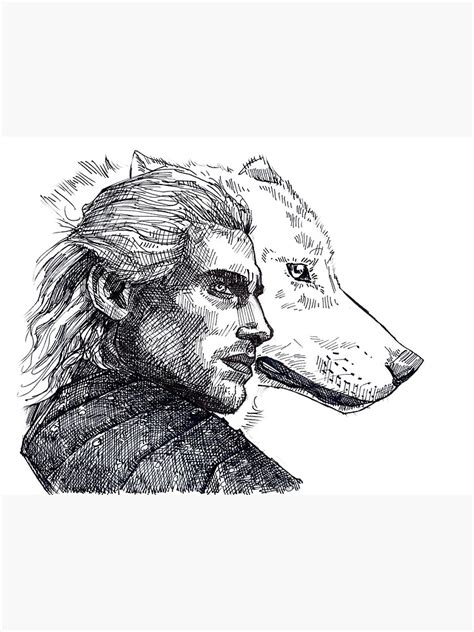 The White Wolf Geralt Of Rivia The Witcher Poster For Sale By