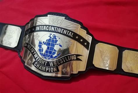 Wwf Intercontinental Championship Belt Classic Black Leather Thick